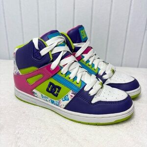 DC Women's Rebound High-Top Sneaker Multicolor High-Top Athletic Shoes Size 7.5